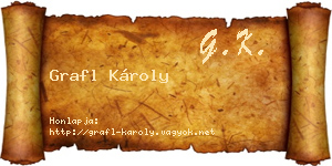 Grafl Károly névjegykártya